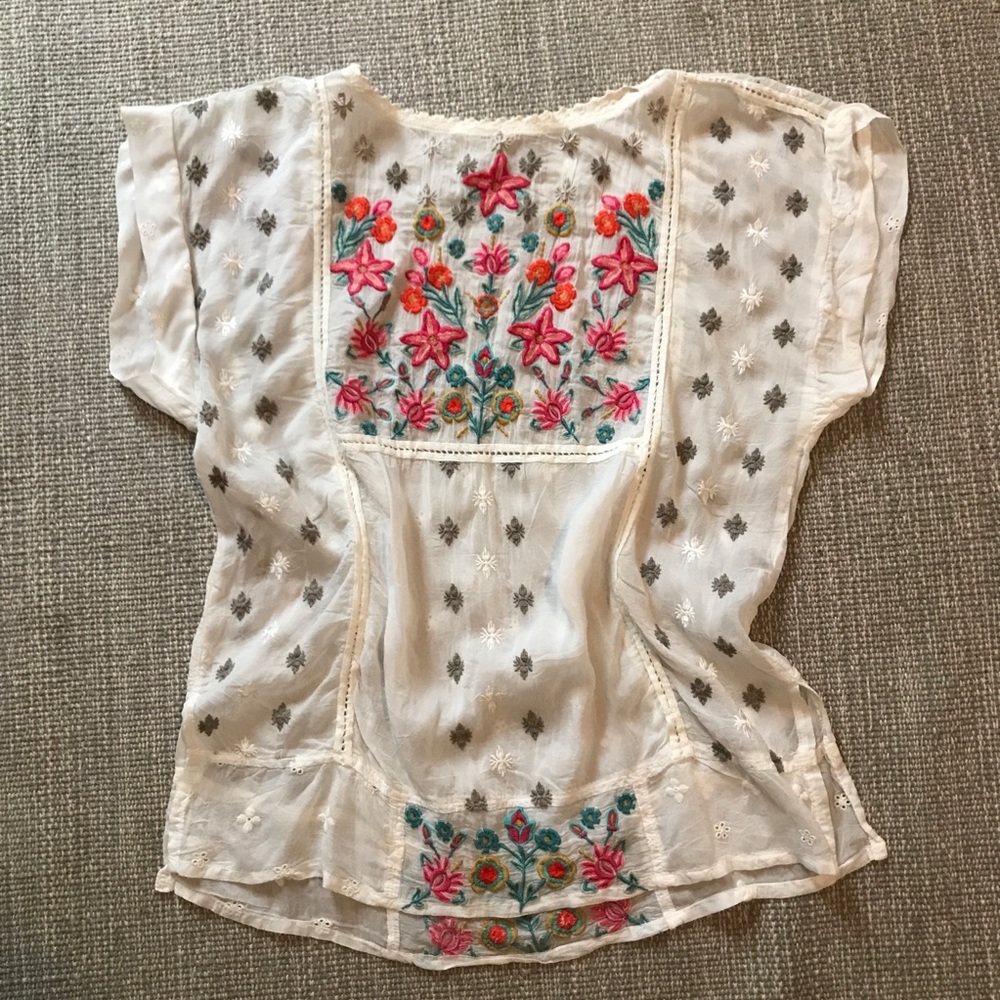 Johnny Was Embroidered Top
